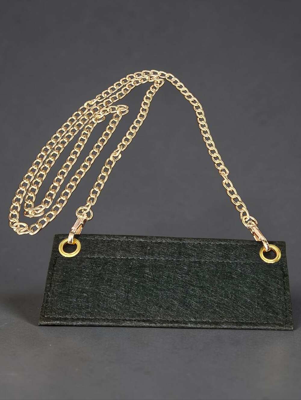 Replacement Gold-tone Curb Link Chain Strap w/ Felt Wallet Insert - 47” ~ NEW